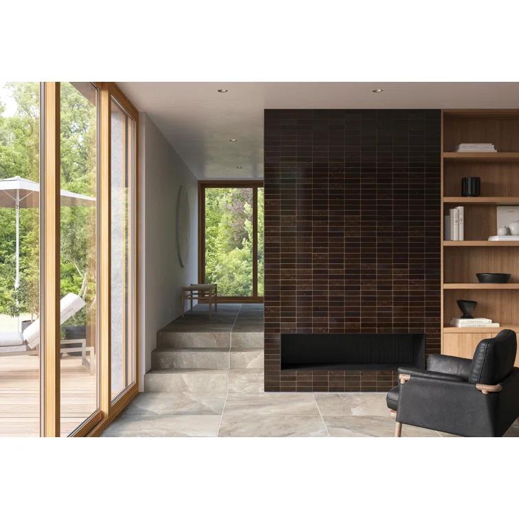 Zagora 2" x 6" Glossy Zellige Field Tile