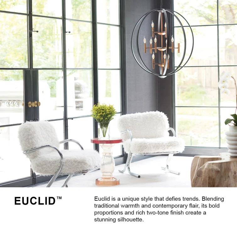 Euclid 8 - Light Candle Style Globe Chandelier