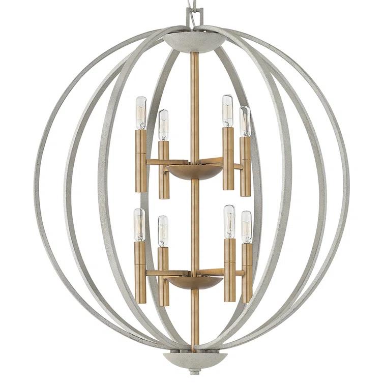 Euclid 8 - Light Candle Style Globe Chandelier