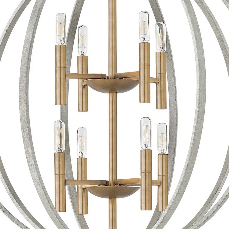 Euclid 8 - Light Candle Style Globe Chandelier