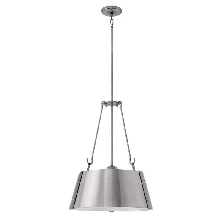 Cartwright 3-Light Drum Pendant with Bold Rivets