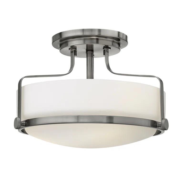 Harper 14.5-in 3-Light Semi-Flush Mount Retro Ceiling Light