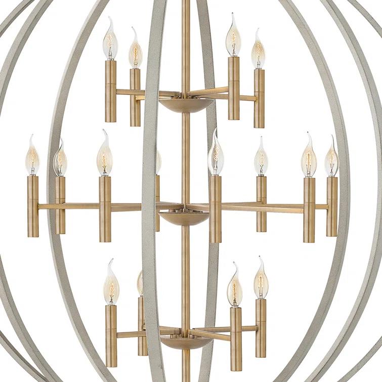 Hinkley Lighting - Euclid - 16 Light Extra Large 3-Tier Orb Chandelier in