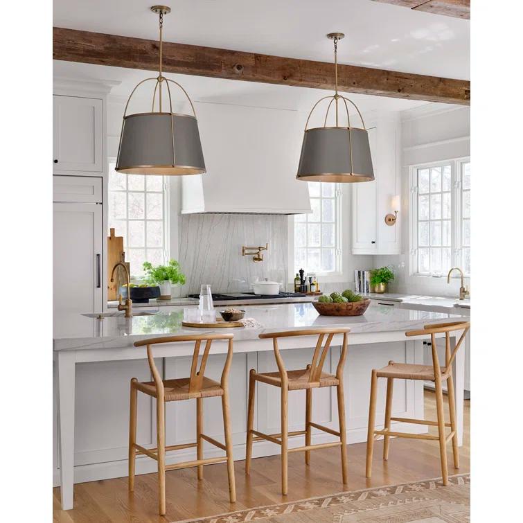 Moxie 4 Light Metal Dimmable Drum Chandelier