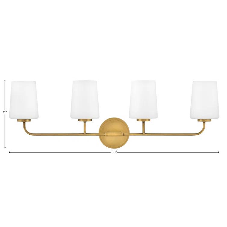 Fitz 4 Light Frosted Dimmable Vanity Light
