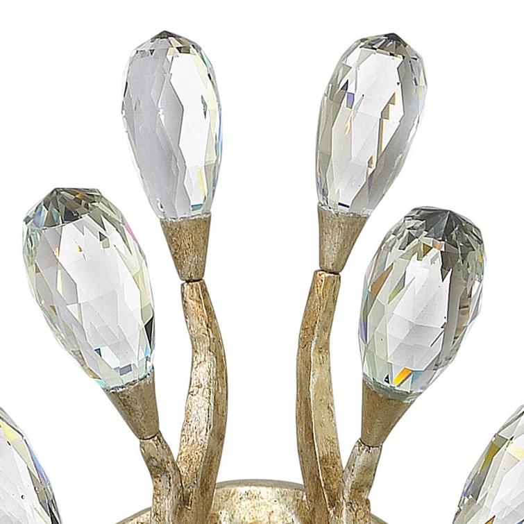 Fredrick Ramond Diandre Two-Light Wall Sconce w/ Faceted Clear Crystal Buds