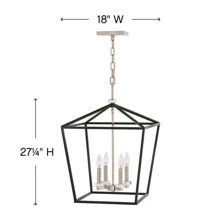 Hinkley Stinson 4 - Light Lantern Geometric Chandelier