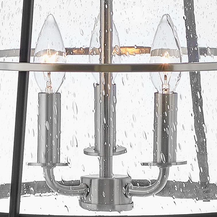Tournon 15" Three-Light Pendant w/ Clear Seedy Glass