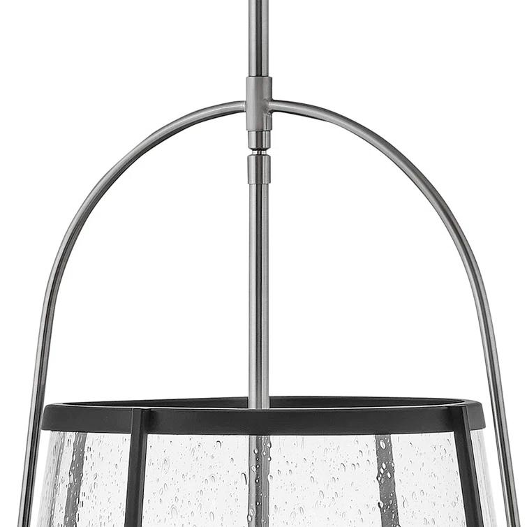 Tournon 15" Three-Light Pendant w/ Clear Seedy Glass