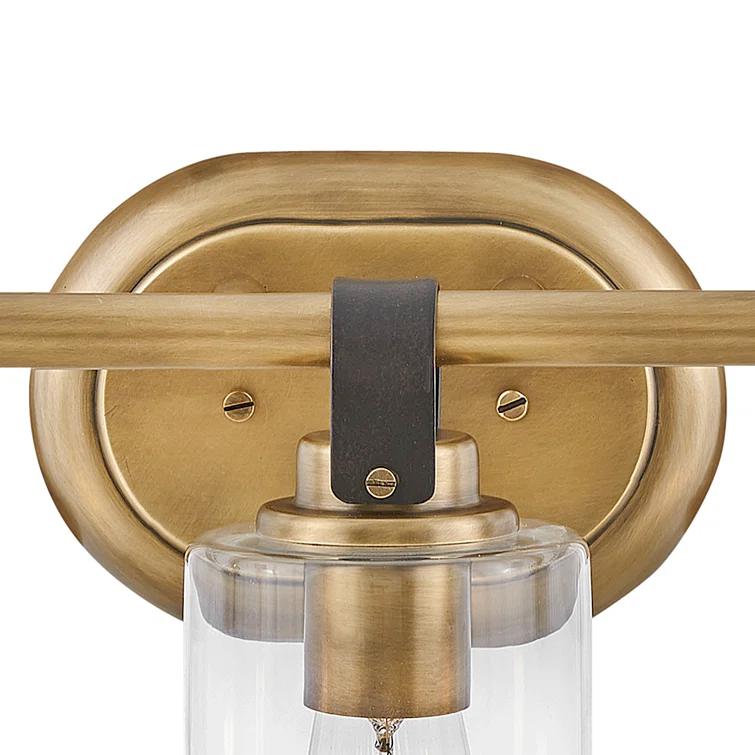 Heritage Brass 3-Light Vanity Light with Clear Glass Shades