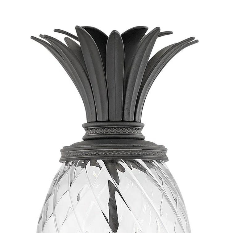 Museum Black 25.25" LED Post Lantern with Clear Optic Glass