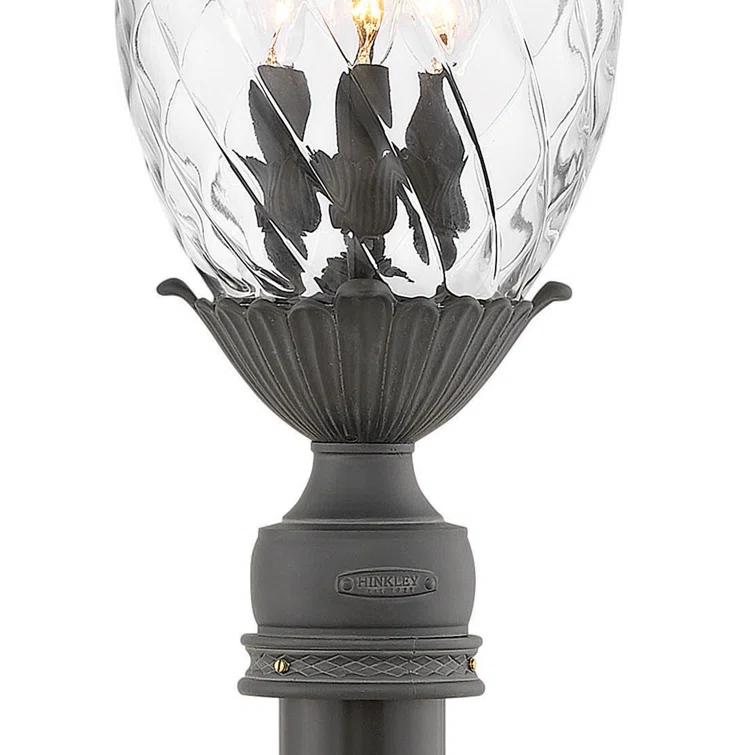 Museum Black 25.25" LED Post Lantern with Clear Optic Glass