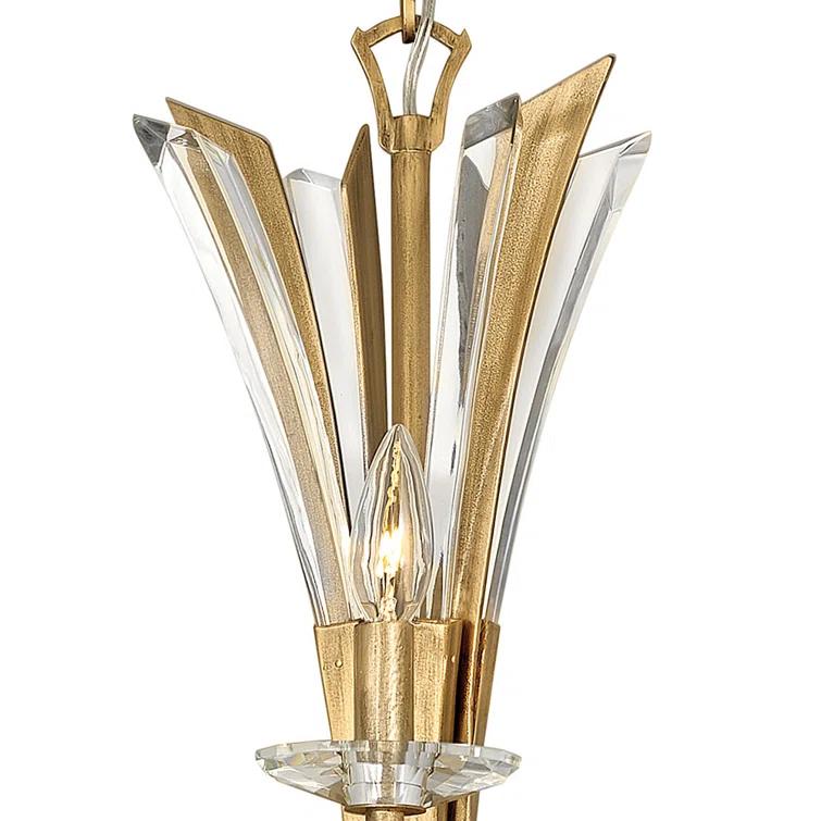 Fredrick Ramond Vida 34" Twelve-Light Two-Tier Candle Chandelier w/ Crystal Accents