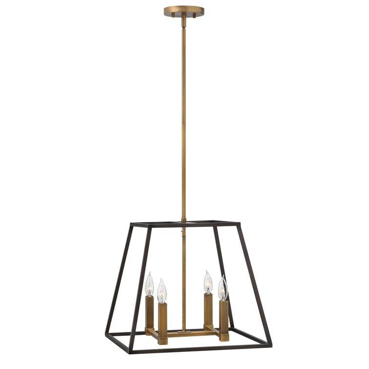 3334BZ-Hinkley Lighting-Fulton - 4 Light Medium Open Frame Pendant in Transitional-Industrial Style - 18 Inches Wide by 16.25 Inches High-Bronze