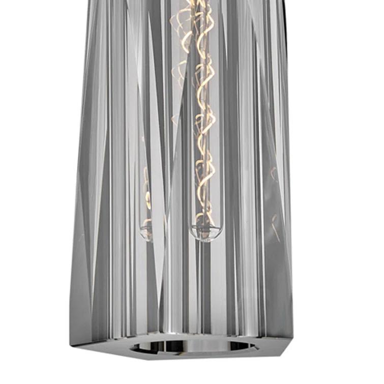Cosette Single Light Wall Sconce w/ Thick Crystal-Cut Shade & On/Off Switch