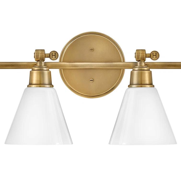 Arti 32-in Adjustable Four Light Bath Vanity with Cased Opal Shade