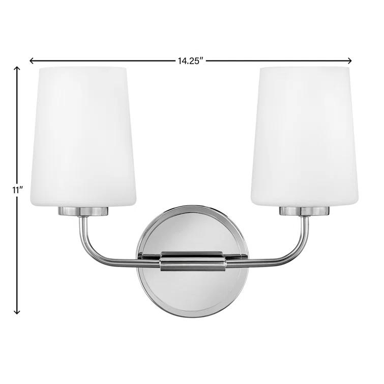 Fitz 2 Light Frosted Dimmable Vanity Light