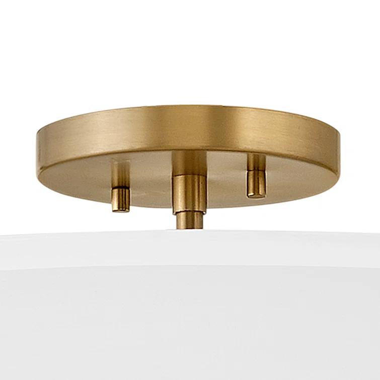 Graham Four-Light Semi-Flush Mount Ceiling Light w/ Faux Parchment Shades