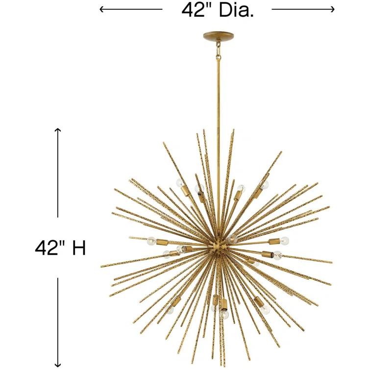 -Sixteen Light Stem Hung Pendant-42 Inches Wide By 42 Inches Tall Fredrick Ramond Lighting Fr43016bng