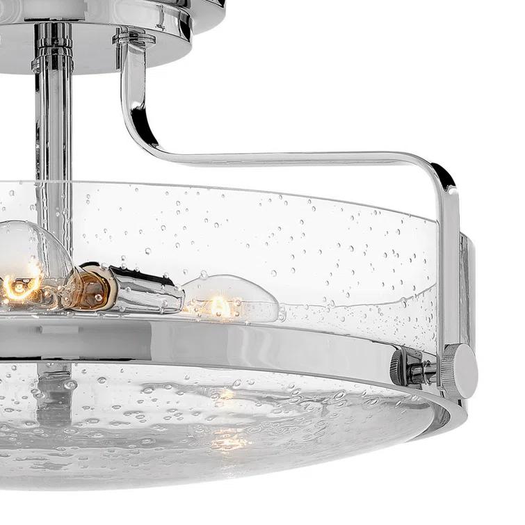 Harper 3-Light Semi-Flush Mount Retro Ceiling Light