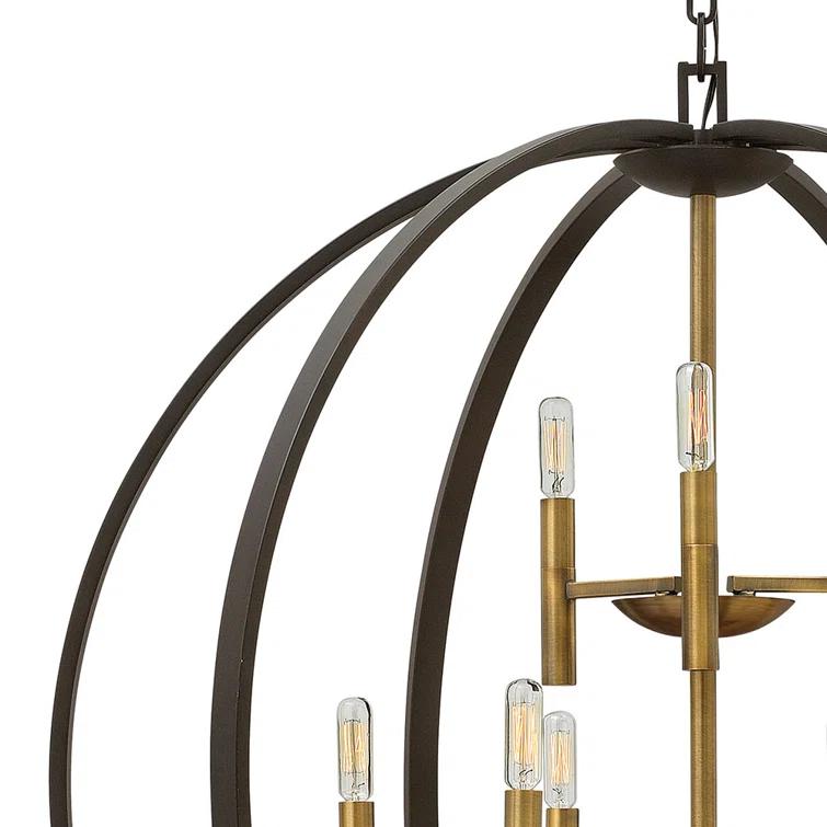 Hinkley Euclid 12 - Light Candle Style Globe Chandelier