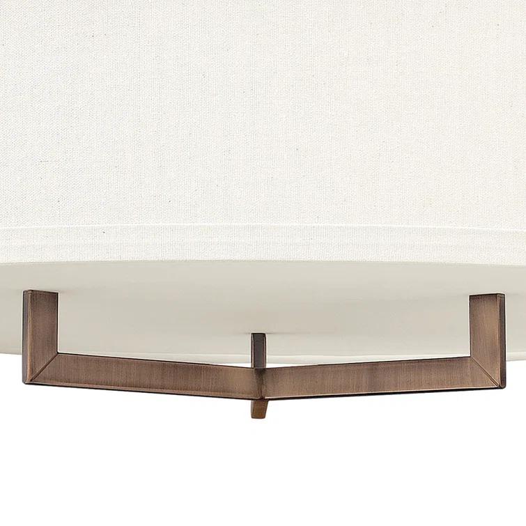 Hampton 3 - Light Shaded Drum Semi Flush Mount