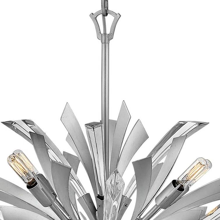 Fredrick Ramond Vida 22" Thirteen-Light Modern Orb Hanging Chandelier w/ Crystal Accents