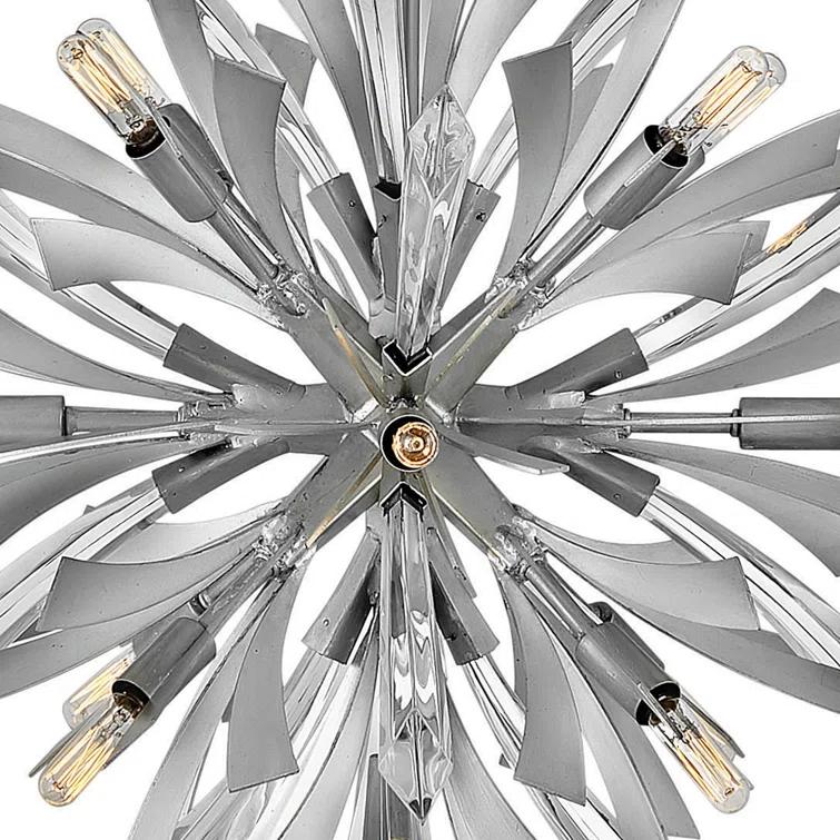 Fredrick Ramond Vida 22" Thirteen-Light Modern Orb Hanging Chandelier w/ Crystal Accents