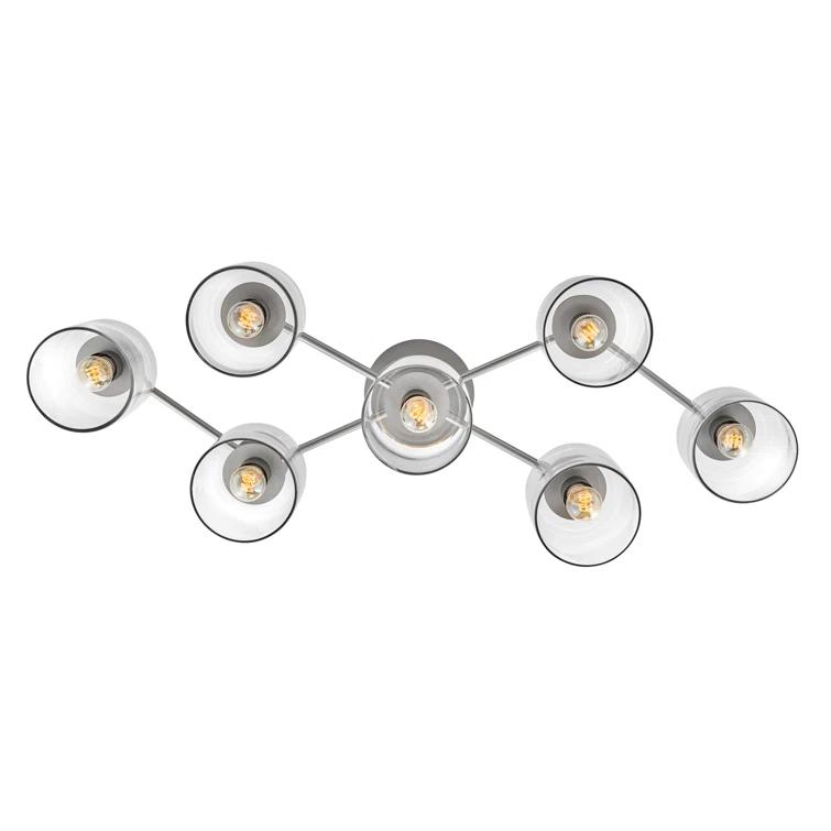 Axel Seven Light Adjustable Semi-Flush Mount Ceiling Light