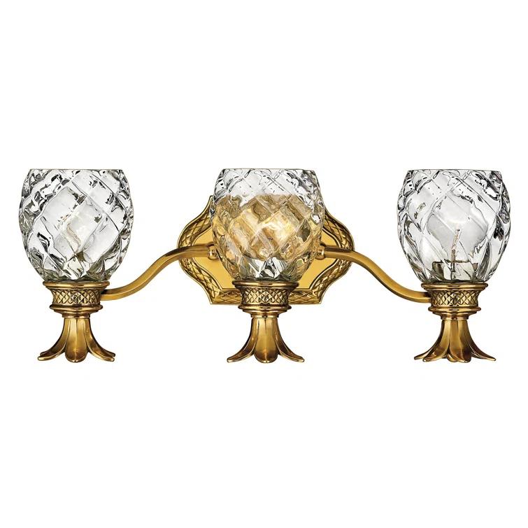 Plantation 3-Light Pineapple Bath Vanity Fixture