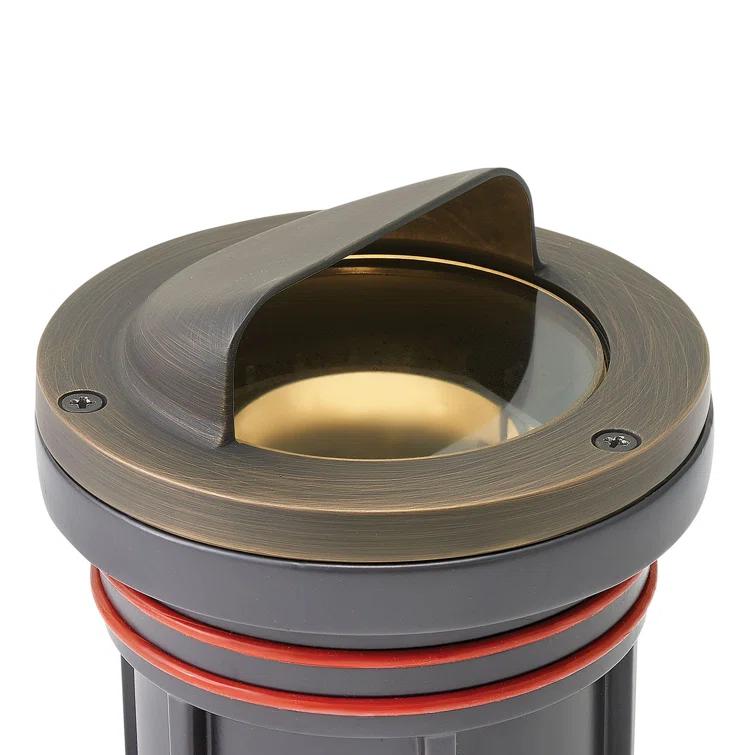 Hinkley Shielded Brown Low Voltage Hardwired Well Light