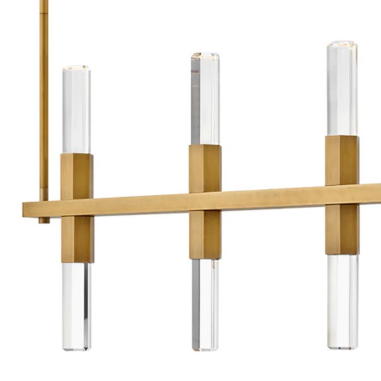 Fredrick Ramond Cecily 10-Light Linear Pendant with Faceted Crystal Rods