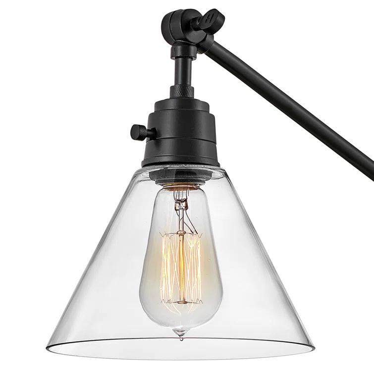 Arti 7.75-in Swing Arm Extendable Single Light Plug-In Sconce with On/Off Switch