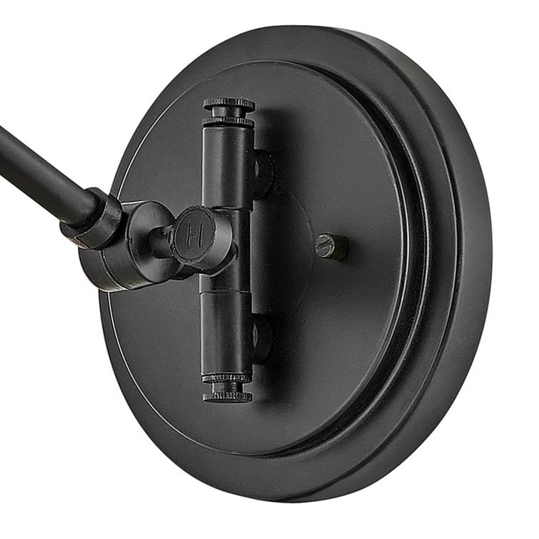 Arti 7.75-in Swing Arm Extendable Single Light Plug-In Sconce with On/Off Switch