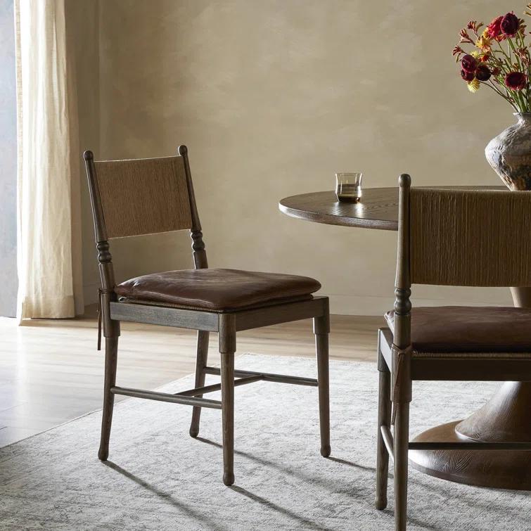 Fayth Dining Chair by Amber Lewis x Four Hands - Mahogany Leather