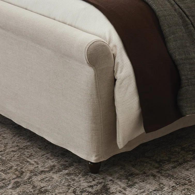 Dalia Slipcover Bed by Amber Lewis x Four Hands - Dune / King