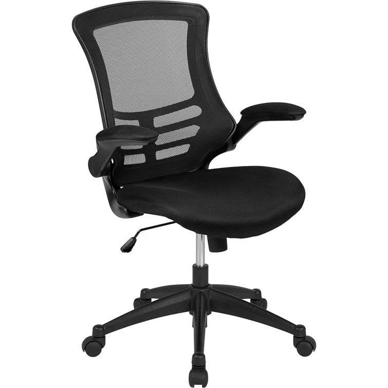 Jayetta Mid-Back Mesh Swivel Ergonomic Office Chair with Flip-Up Arms