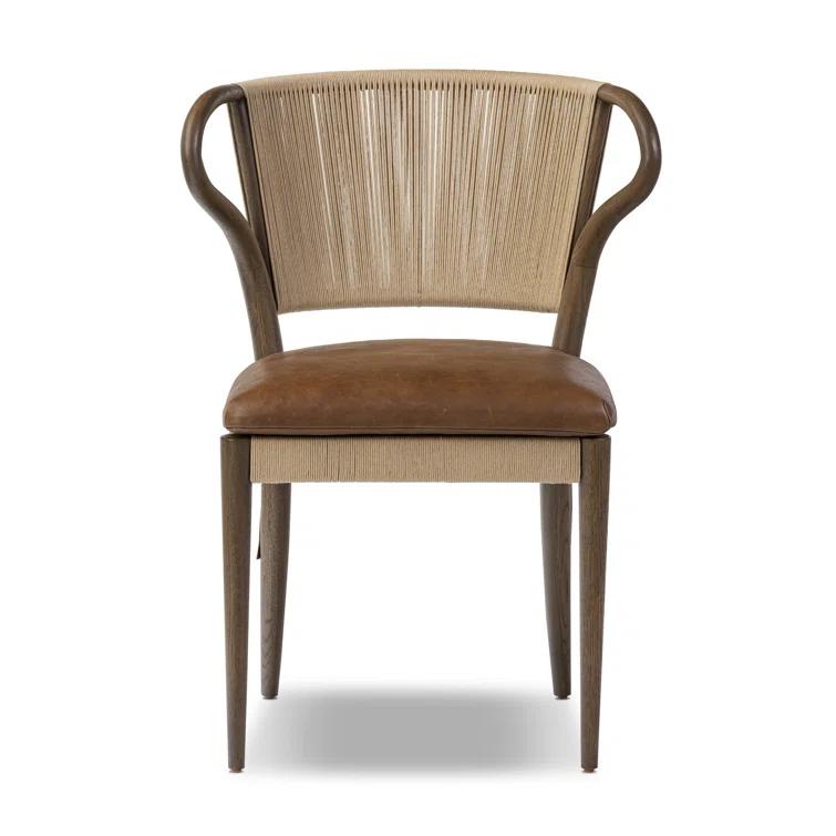 Amira Dining Chair by Amber Lewis x Four Hands - Mahogany Leather