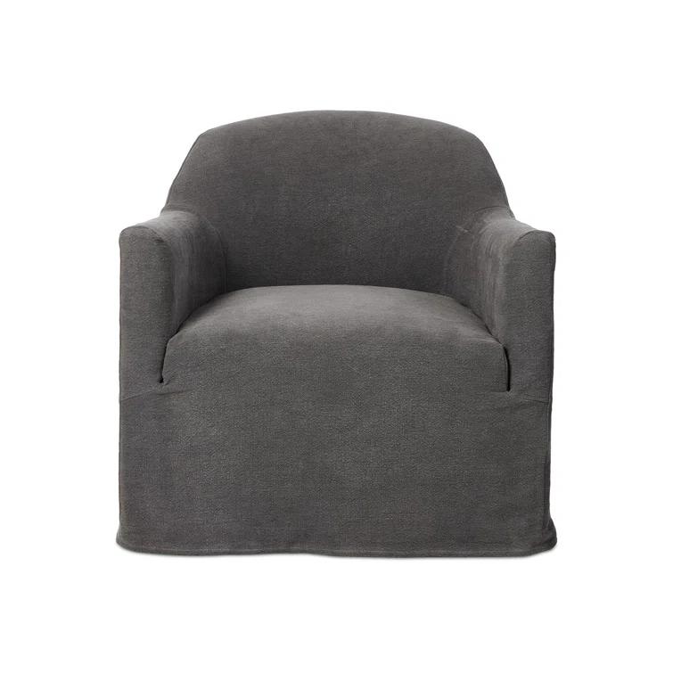 Lowell Slipcover Swivel Chair by Amber Lewis x Four Hands - Denim