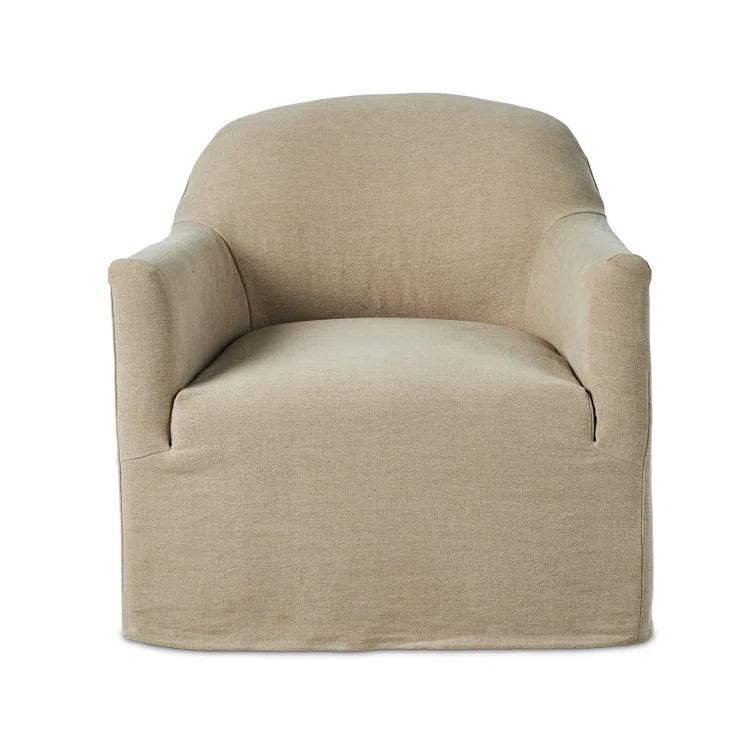 Lowell Slipcover Swivel Chair by Amber Lewis x Four Hands - Dune