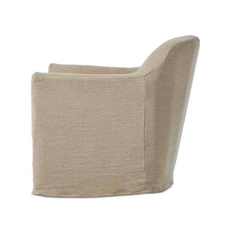Lowell Slipcover Swivel Chair by Amber Lewis x Four Hands - Dune
