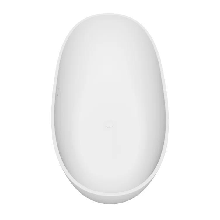 Altair Euston 65'' x 29.9'' Freestanding Soaking Stone Rein Bathtub 53165-BAT-MW