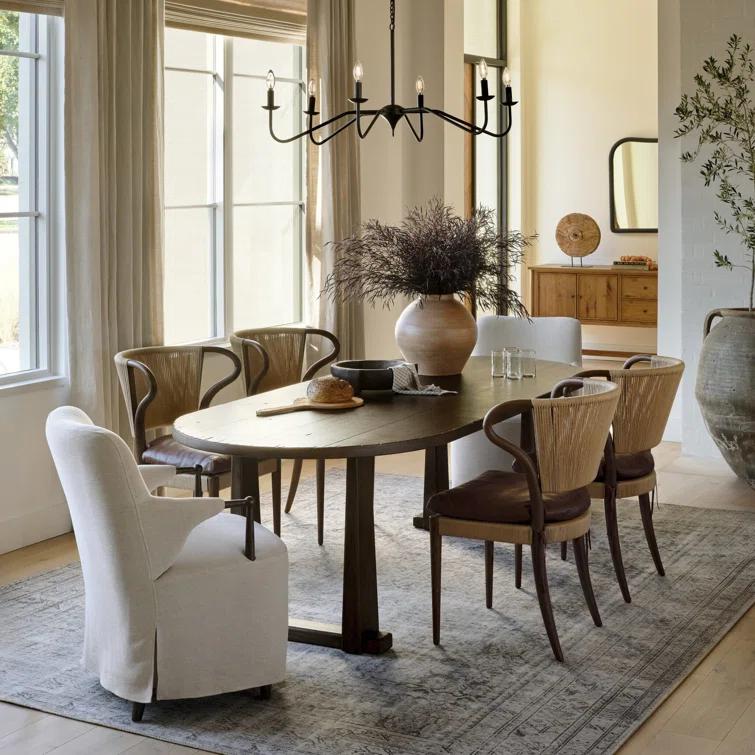 Amira Dining Chair by Amber Lewis x Four Hands - Mahogany Leather