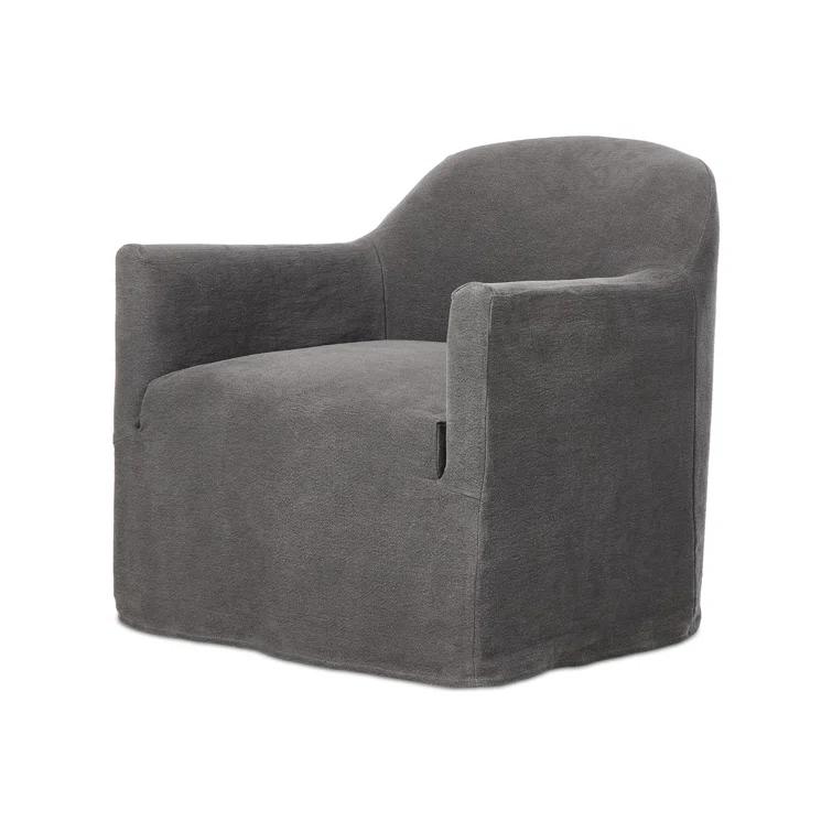 Lowell Slipcover Swivel Chair by Amber Lewis x Four Hands - Denim