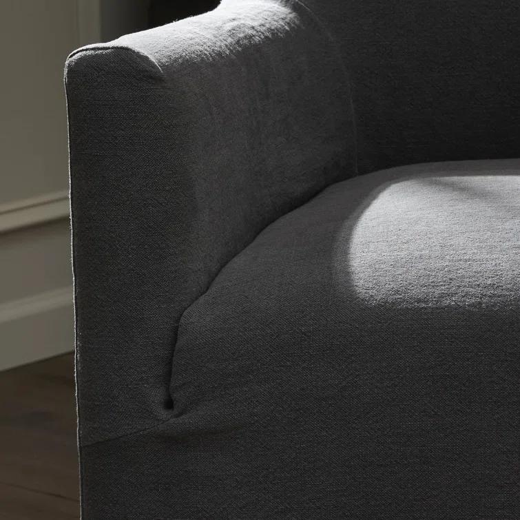 Lowell Slipcover Swivel Chair by Amber Lewis x Four Hands - Denim