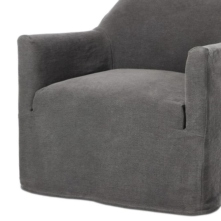 Lowell Slipcover Swivel Chair by Amber Lewis x Four Hands - Denim