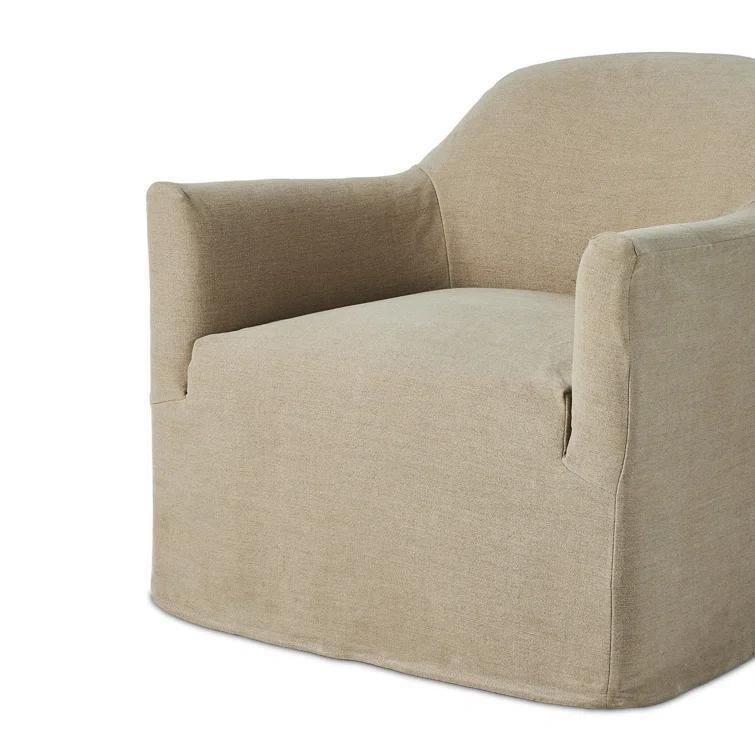 Lowell Slipcover Swivel Chair by Amber Lewis x Four Hands - Dune