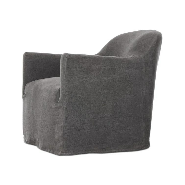 Lowell Slipcover Swivel Chair by Amber Lewis x Four Hands - Denim