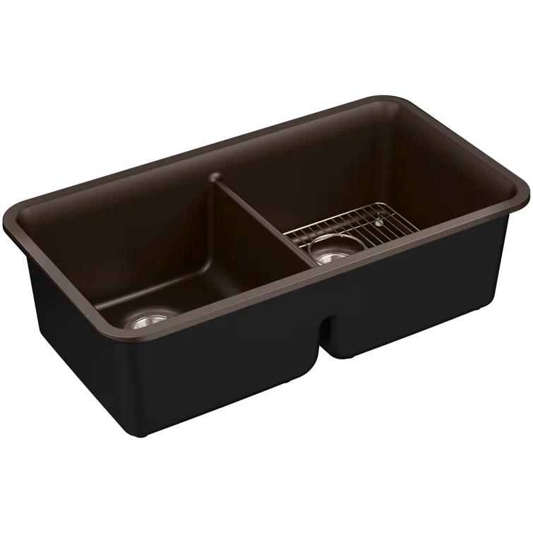 Cairn® 34" L x 18" W Under-Mount Double-Equal Kitchen Sink