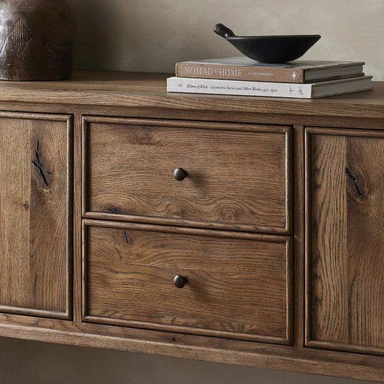 Bari Sideboard by Amber Lewis x Four Hands - Weathered Oak / 84"W